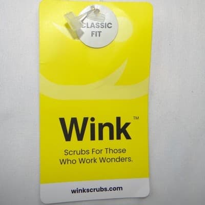 NWT-Wink Womens Classic Fit V-Neck Scrub Top Teal Blue Medium - Thumbnail 4