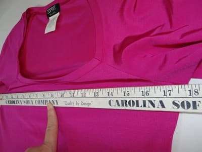 Y2K Esprit de Corp Women's Pink Square Neck Top - Thumbnail 6