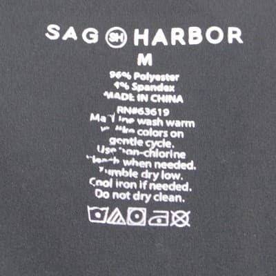 NWT-Sag Harbor We Care Black V-Neck Scrub Top Medical Uniform 4-Way Stretch Med - Thumbnail 2