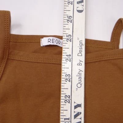 REORIA Brown High Neck Halter Ribbed Thong Bodysuit Small Sleeveless Snap Gusset - Thumbnail 5