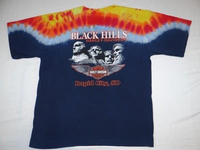 Vintage 2005 Harley-Davidson Sturgis Rally Tie-Dye T-Shirt - Thumbnail 6