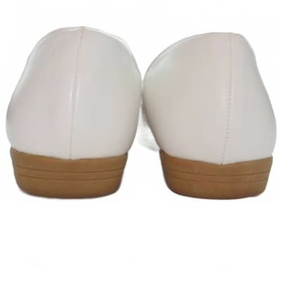 Stretch'n Form by Beacon Women's White Quilted Flats size 7.5 - Thumbnail 6