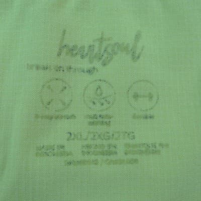 Heartsoul Break On Through Neon Lime Yellow V-Neck Scrub Top Womens 2XL 2XG - Thumbnail 2