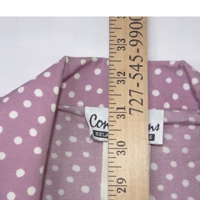Vintage Connections Mauve Polka Dot Skirt Suit Set Blazer Skirt Belt Large 16/18 - Thumbnail 9