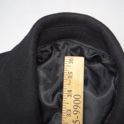 Dahongma Bigredhorse Mens Black Wool Blend Car Coat Overcoat Size XXXL 185/82 - Thumbnail 7