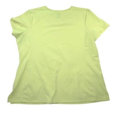 Heartsoul Break On Through Neon Lime Yellow V-Neck Scrub Top Womens 2XL 2XG - Thumbnail 3