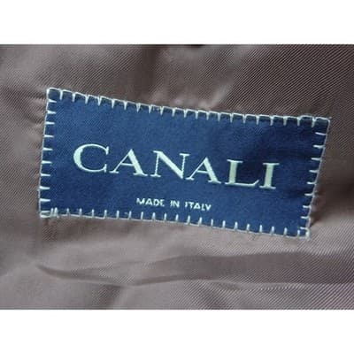 Canali Mens Brown Windowpane Wool Blazer Sport Coat Made in Italy 42R 43R - Thumbnail 6