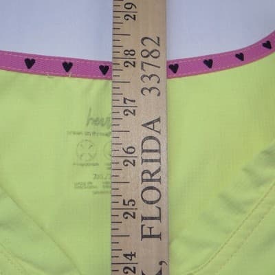 Heartsoul Break On Through Neon Lime Yellow V-Neck Scrub Top Womens 2XL 2XG - Thumbnail 5