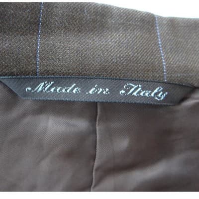 Canali Mens Brown Windowpane Wool Blazer Sport Coat Made in Italy 42R 43R - Thumbnail 5