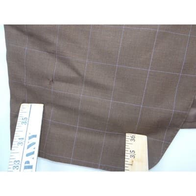Canali Mens Brown Windowpane Wool Blazer Sport Coat Made in Italy 42R 43R - Thumbnail 9