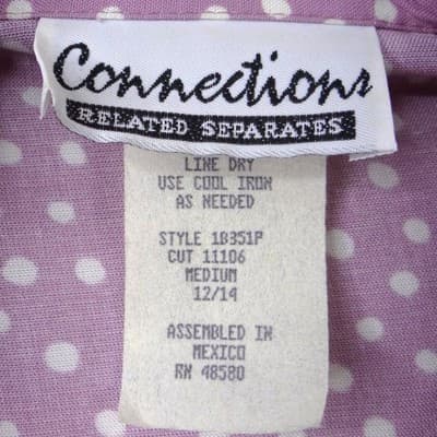 Vintage Connections Mauve Polka Dot Skirt Suit Set Blazer Skirt Belt Large 16/18 - Thumbnail 3
