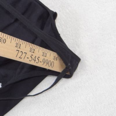 Black Lace Up Front Sports Bra Removable Pads Sleeveless Activewear - Thumbnail 3