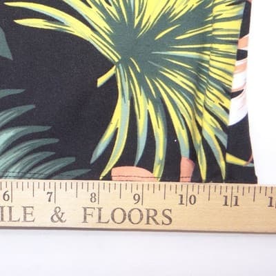 No Boundaries Womens Tropical Palm Print Wide Leg Jumpsuit Black Large 11-13 - Thumbnail 7