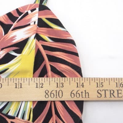 No Boundaries Womens Tropical Palm Print Wide Leg Jumpsuit Black Large 11-13 - Thumbnail 4