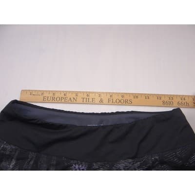 Brooks Womens Running Shorts Black Grey Abstract Streak Pattern Reflective Logo - Thumbnail 5