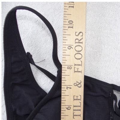 Black Lace Up Front Sports Bra Removable Pads Sleeveless Activewear - Thumbnail 6