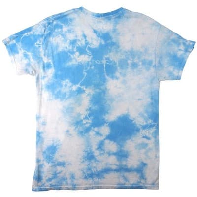 Gildan Tie Dye Mushroom Trippy Graphic Tee Shirt Blue White Size Medium - Thumbnail 3
