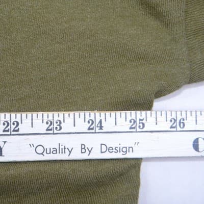 Time and Tru Womens XL Olive Green Heathered Crew Neck Sweatshirt High Low Hem - Thumbnail 5