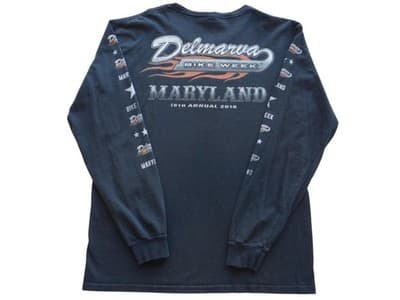 Delmarva Bike Week Maryland Men's Long Sleeve T-Shirt - Thumbnail 2