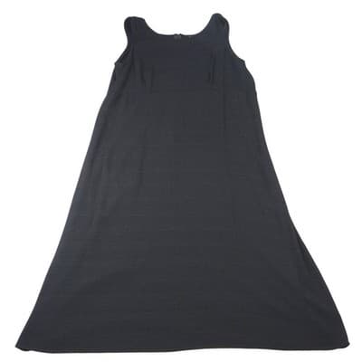 K Woman Black Sleeveless A Line Midi Dress Size 20W Style 891785 - Thumbnail 4