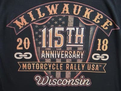 Milwaukee 115th Anniversary Motorcycle Rally USA Women's T-Shirt - Thumbnail 3