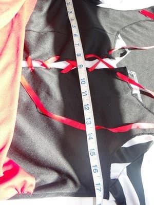Women's Pirate Black, Red, and White Striped Costume Dress - Thumbnail 5