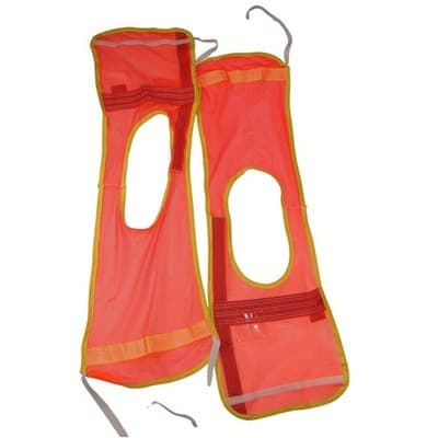Kids Safety Vest High Visibility Orange Mesh Reflective Tie Closure Set of 2 - Thumbnail 7