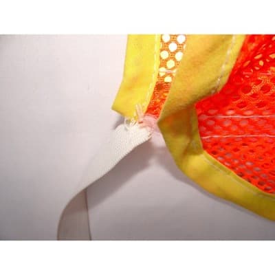 Kids Safety Vest High Visibility Orange Mesh Reflective Tie Closure Set of 2 - Thumbnail 2