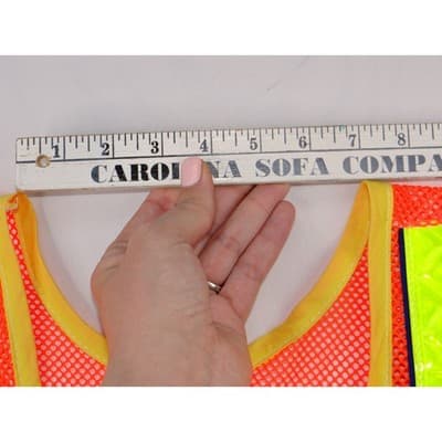 Kids Safety Vest High Visibility Orange Mesh Reflective Tie Closure Set of 2 - Thumbnail 10