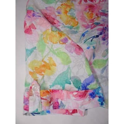 Alfred Dunner Petite Floral Print Short Sleeve Button Up Shirt Women's PS - Thumbnail 4