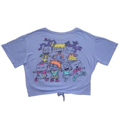 Nickelodeon Cropped Tee with Character Embroidery - Thumbnail 5