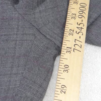 Alfani Womens Gray Purple Glen Plaid Wide Leg Wool Blend Dress Pants Size 10 - Thumbnail 5