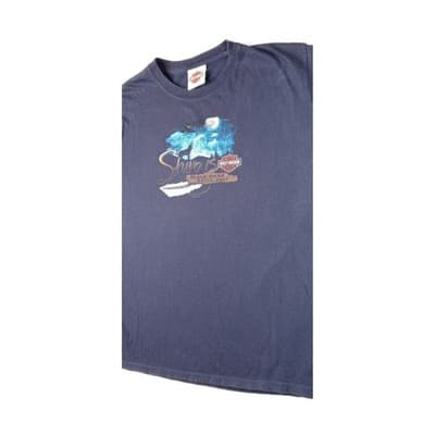 Harley Davidson Sturgis Black Hills Rally 2007 T Shirt Men Large Blue Wolf Moon - Thumbnail 7