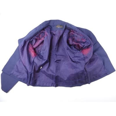 Vintage 2 piece Steven Michaels Skirt Suit Classic Navy Blue Made in USA Classic - Thumbnail 6