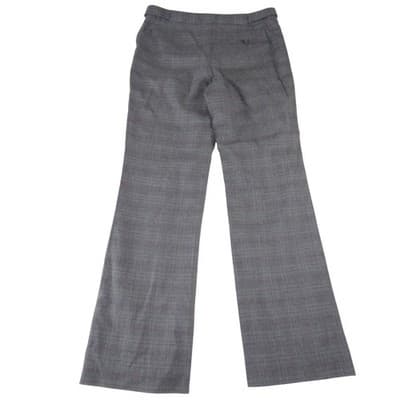 Alfani Womens Gray Purple Glen Plaid Wide Leg Wool Blend Dress Pants Size 10 - Thumbnail 3