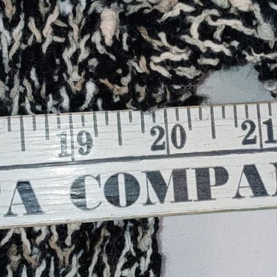 Vintage Razz-m'-Tazz Black White Textured Knit Sweater Women's Large Acrylic - Thumbnail 4