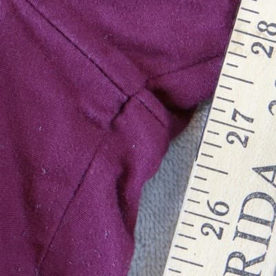 Womens Burgundy Elastic Waist Straight Leg Scrub Pants Wine Red Workwear - Thumbnail 5