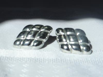 Vintage Silver-toned Earrings - Thumbnail 2