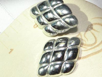 Vintage Silver-toned Earrings - Thumbnail 8
