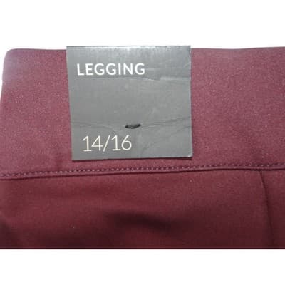 NWT-Lane Bryant Burgundy Legging Pants Women Size 14 16 Comfort Stretch Casual - Thumbnail 3