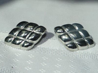 Vintage Silver-toned Earrings - Thumbnail 4