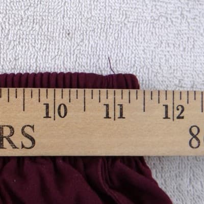 Womens Burgundy Elastic Waist Straight Leg Scrub Pants Wine Red Workwear - Thumbnail 4