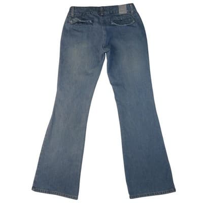 Bebe Jeans Womens Size 27 Blue Denim Flare Leg Jeans Made in USA - Thumbnail 4