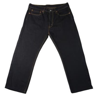 Altered Custom Levi Strauss 505 Mens Black Straight Fit Jeans Size 34x24