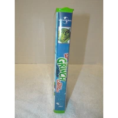 How The Grinch Stole Christmas VHS Jim Carrey Green Clamshell Case 2000 PG - Thumbnail 3