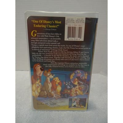 Lady and the Tramp VHS Walt Disney Masterpiece Collection Fully Restored - Thumbnail 4