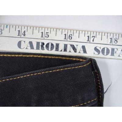 Altered Custom Levi Strauss 505 Mens Black Straight Fit Jeans Size 34x24 - Thumbnail 8