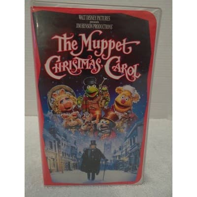 The Muppet Christmas Carol VHS 1993 Disney Jim Henson Michael Caine Clamshell G