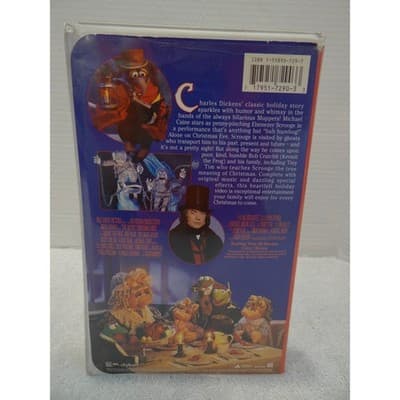 The Muppet Christmas Carol VHS 1993 Disney Jim Henson Michael Caine Clamshell G - Thumbnail 3