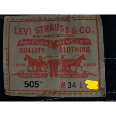 Altered Custom Levi Strauss 505 Mens Black Straight Fit Jeans Size 34x24 - Thumbnail 11